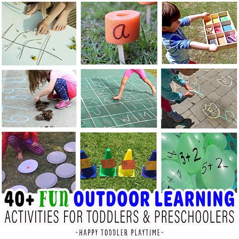 40+ Awesome Outdoor Learning Activities for Kids - Happy Toddler Playtime