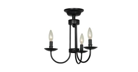 Artcraft Lighting AC1783EB Wrought Iron 3 Light Semi-Flush Ceiling ...