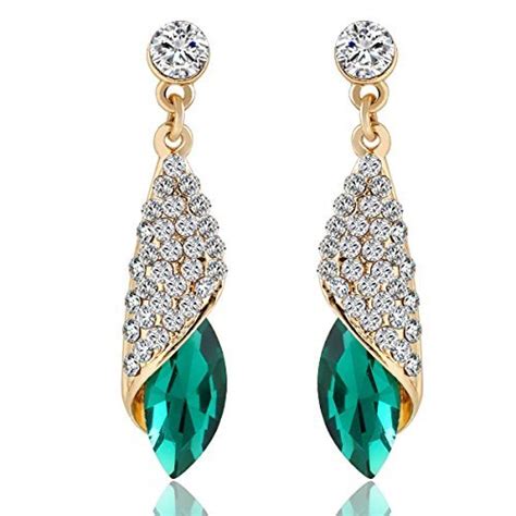 Shining Diva Fashion 18k Green Crystal Stylish Fancy Traditional ...