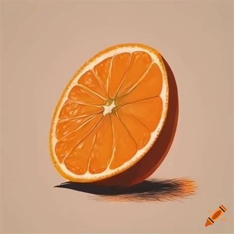 Drawing Of Orange Fruit