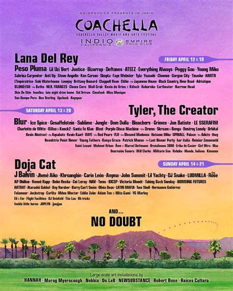 Coachella 2024 Lineup & Schedule: All the Set Times You Need to Know ...