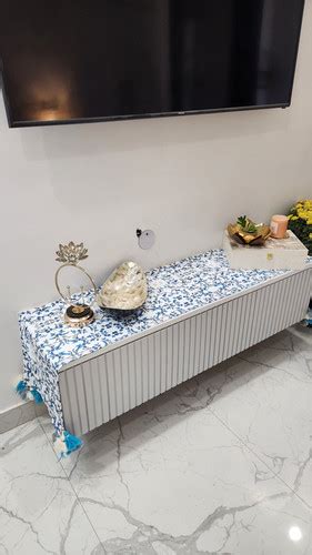 Chinoiserie Printed TV Console Unit Runner Diwali Festival Decor ...