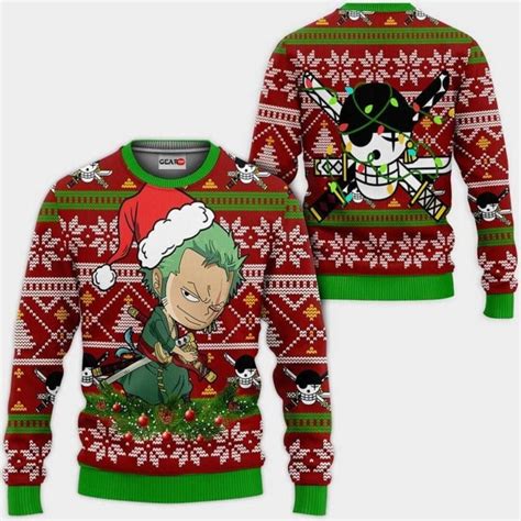 Monkey D Luffy One Piece Ugly Christmas Sweater and Hoodie One - Etsy