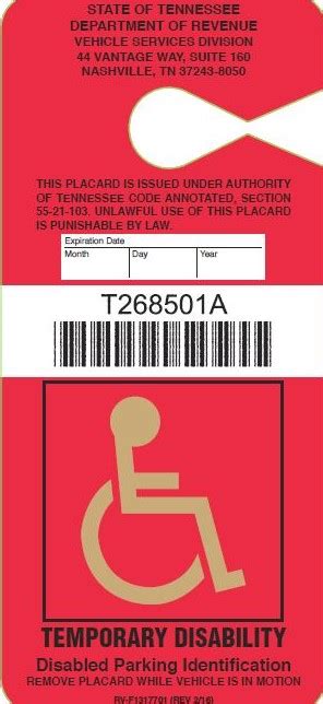 Disabled Driver Placards - Vehicle Services County Clerk Guide