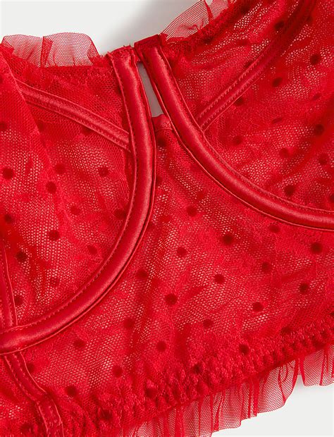 Buy Anna Lace Wired Longline Balcony Bra at Marks & Spencer