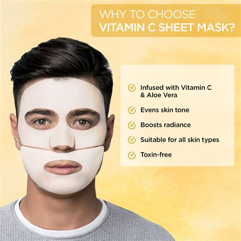 Vitamin C Sheet Mask (Pack of 3) – The Man Company