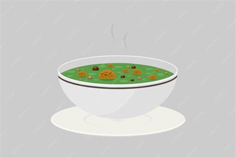 Premium Vector | Hot vegetable soup
