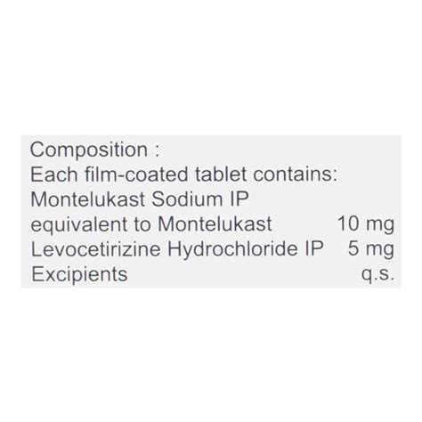 L-Hist Mont Tablet 15's Price, Uses, Side Effects, Composition - Apollo ...