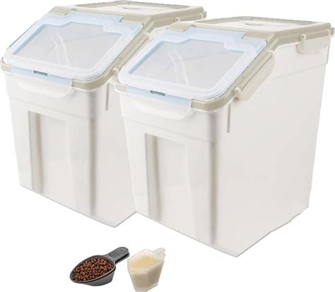 Amazon.com: RUIAN 2Pcs Large Flour Storage Container Bin 50Lb Airtight ...