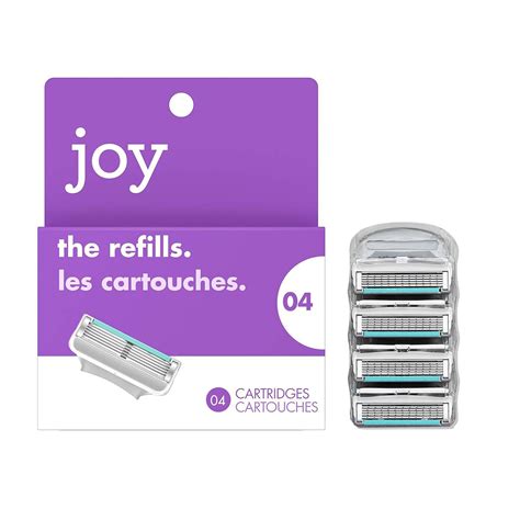 Amazon.com: joy razor blade cartridge refill for women, 4 blade refills ...