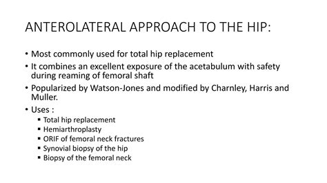 Hip surgical approach | PPTX