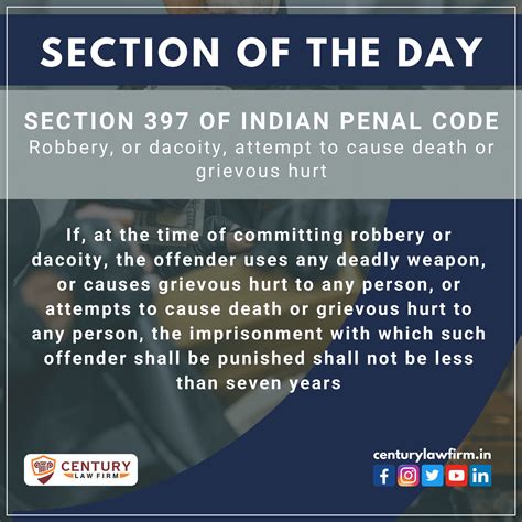 Section 397 in The Indian Penal Code : Robbery, or dacoity, with ...