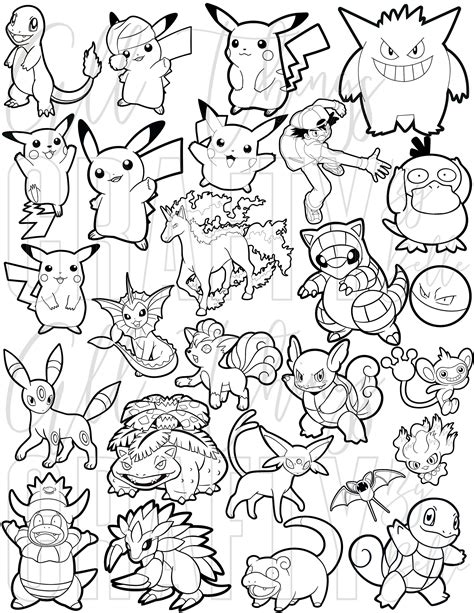 Pokemon Group Coloring Pages Free Printable 23 | KoloringPages