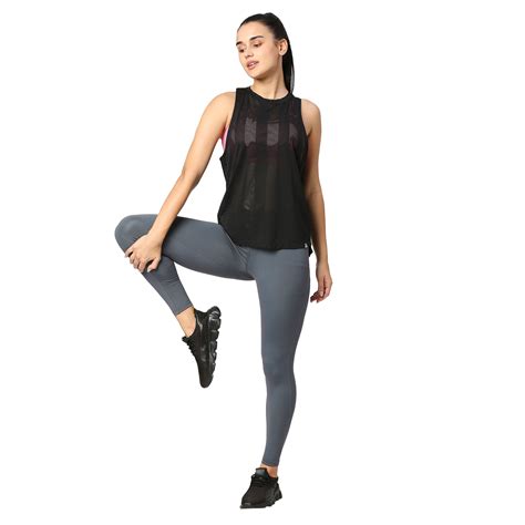 BLACK MESH SEMI-SHEER TANK TOP | SANDO – Laasa Sports