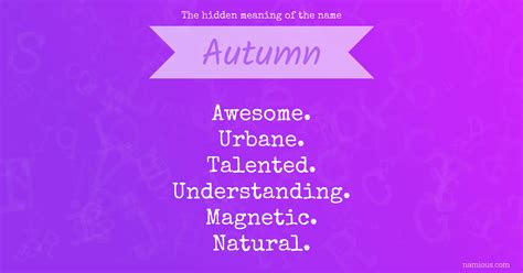 The hidden meaning of the name Autumn | Namious
