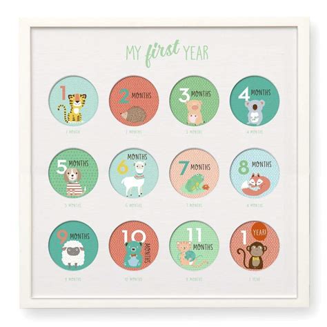 Cupcakes and cartwheels My First Year Photo Frame with 1-12 Month Photo ...