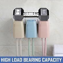 HOKIPO Plastic Self Adhesive Magic Sticker Anti-Dust Toothbrush Holder ...