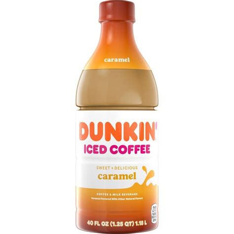 Dunkin' Caramel Iced Coffee Bottle (40 oz) Delivery or Pickup Near Me ...