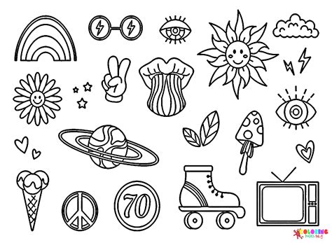 45 Hippie Coloring Pages - ColoringPagesOnly.com