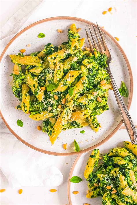Healthy Green Pesto Pasta at Kelli Johnson blog