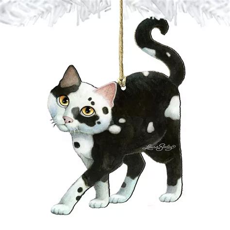 Cookie N Creme Cat Wooden Holiday Ornament by Laura Seeley - Pets Dog ...