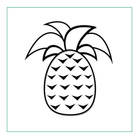 Easy Pineapple Drawing for Kids in just 5 steps!