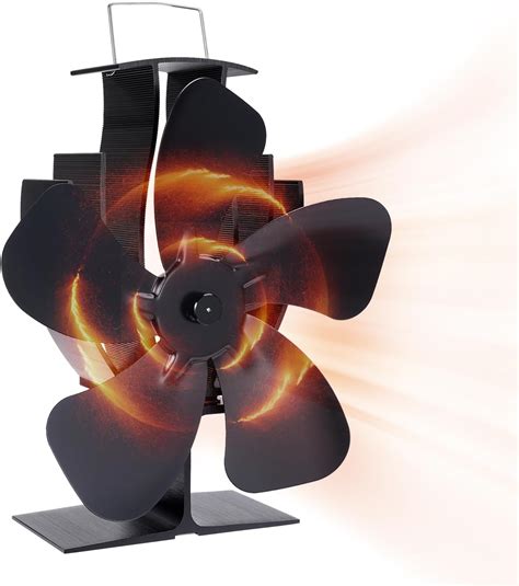 Amazon.com: JIMBON Wood Stove Fan, 5 Blade Fireplace Fan, Slient Heat ...