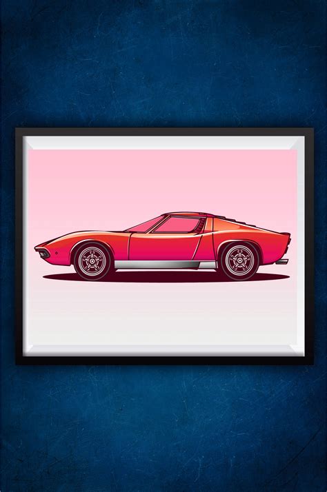 Minimalist Super Car Poster || Cars Poster – GeekyGallery