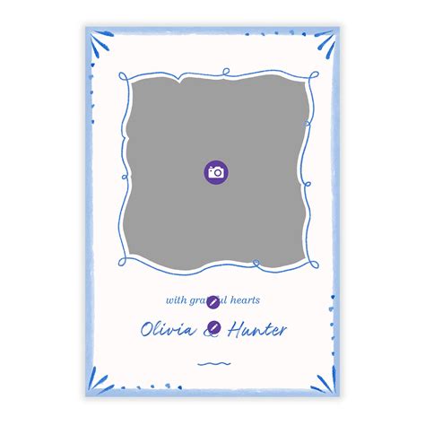 Elegant Doodle Flat Wedding Thank You Photo Card - Photo Cards | Hallmark