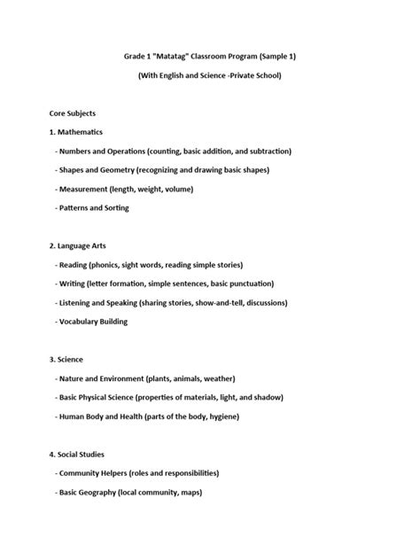 Image result for Grade 1 Class Program