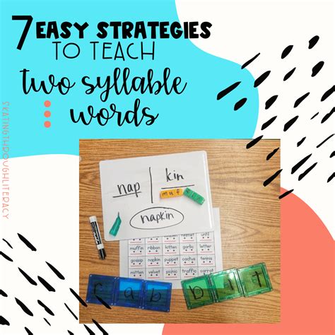 7 Easy Strategies to Teach Two Syllable Words - Skating Through Literacy