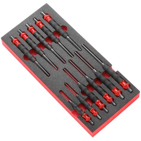 Sheath Drift Punch Set, Foam Module (11 pc) | FACOM