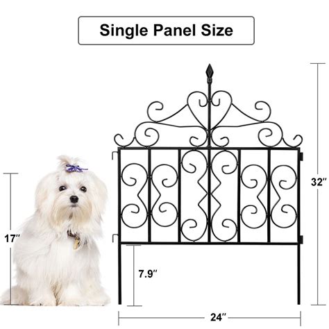 Amagabeli Garden Fence 32in x 10ft Metal Landscape Folding Fencing ...