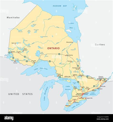 Ontario map hi-res stock photography and images - Alamy