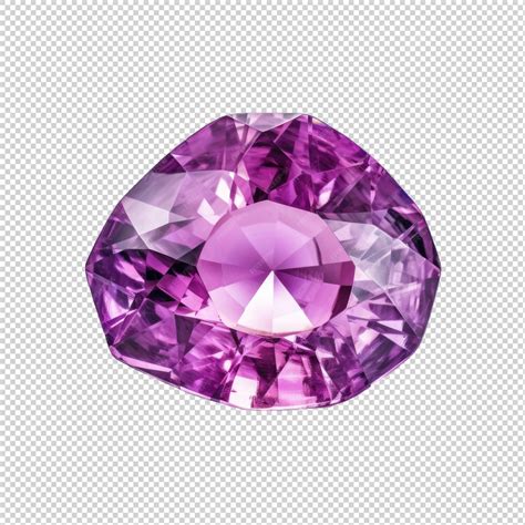 Premium PSD | Purple spinel gem isolated on transparent background ...