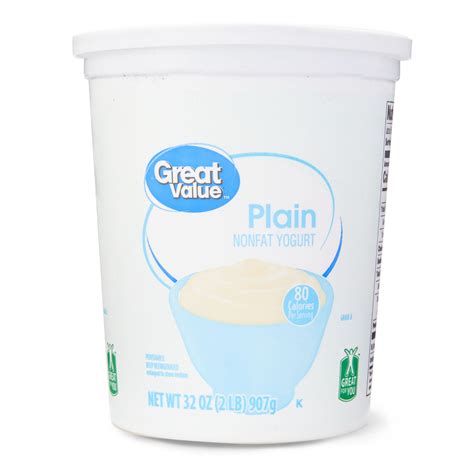 Great Value Plain Nonfat Yogurt, 32 oz - Walmart.com