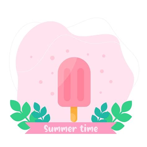 Summertime ice cream background | Premium Vector