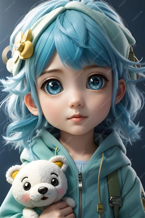 Premium Photo | Cute Anime Baby Girl Baby Anime Girl Kids Anime ...