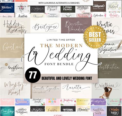 Wedding Font Bundle Handwritten Script Font, Calligraphy Fonts, Fonts ...