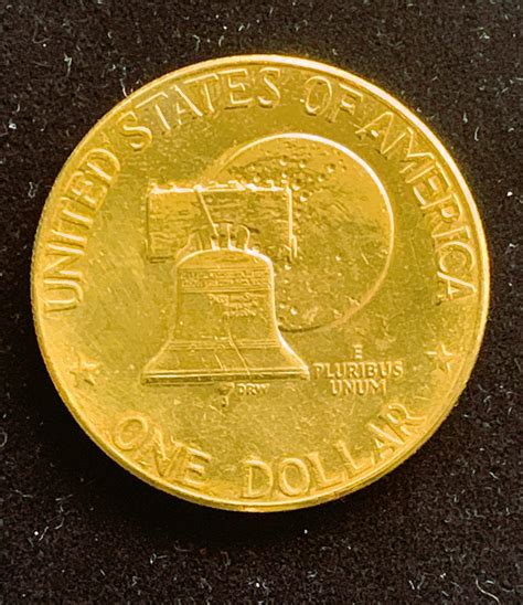 1976-D EISENHOWER UNCIRCULATED $1 DOLLAR GOLD LAYERED COIN, BRIGHT ...
