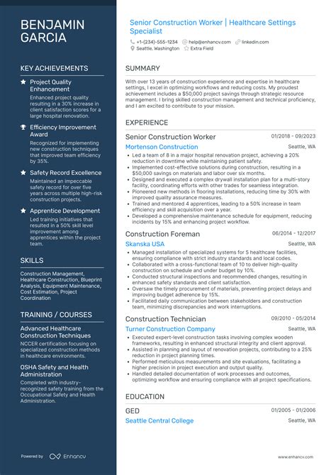 Image result for Construction Worker Resume Examples