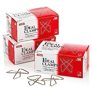 ACCO Ideal Paper Clamp/Butterfly Clamp, Smooth, 2 Size(Small), 50/Box ...