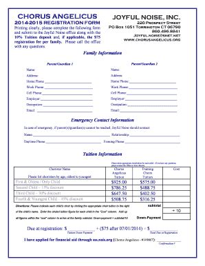 Fillable Online 14-15 Registration Form - Fax Email Print - pdfFiller