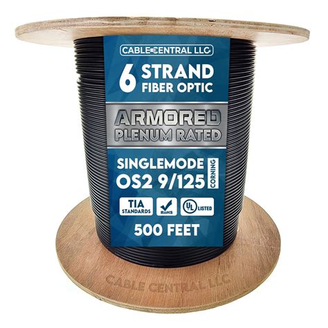 Amazon.com: Cable Central LLC Armored Plenum 6 Strand Indoor/Outdoor ...