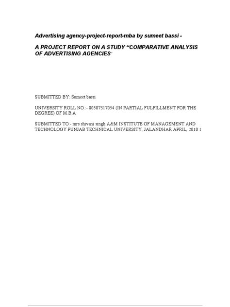 Image result for Advertising Project Examples