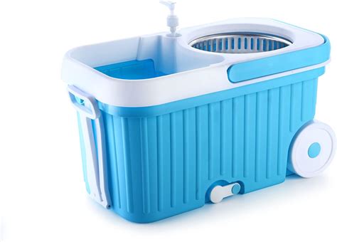 Ganesh Master Steel Quick Spin Mop, Rectangular Plastic Bucket Floor ...