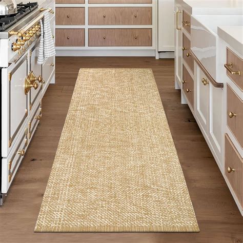 Amazon.com: LEEVAN Washable Kitchen Runner Rug 2'x6', Cotton Woven ...