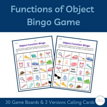 Image result for Object Function Bingo