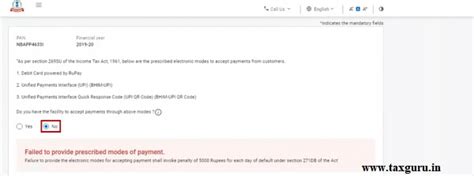 How to Add Prescribed Payment Modes on Income Tax Website