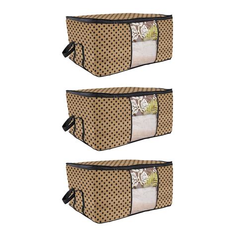 PrettyKrafts Set of 3 Non Woven Underbed Storage Bag with Handles ...